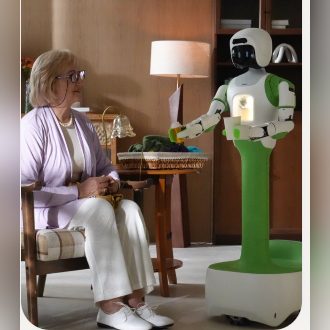 KOKO the healthcare robot with a resident at home
